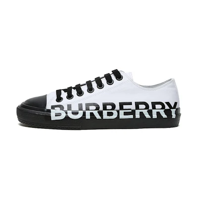 Burberry Cotton Gabardine 'Logo Print Black and White'
