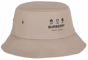 Burberry Cotton Logo Bucket Hat Light Beige Burberry Cotton Logo Bucket Hat Light Beige