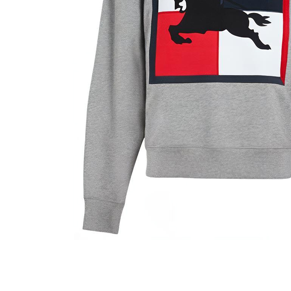 Burberry Cotton Sweatshirt Equestrian Knight Crest Grey 80040901 圖 6