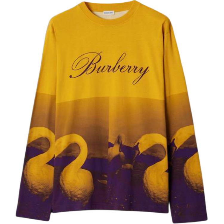 Burberry Crewneck Pullover Sweatshirt with Animal Print in Pear Color 80773361