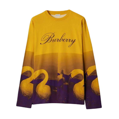 Burberry Crewneck Pullover Sweatshirt with Animal Print in Pear Color 80773361
