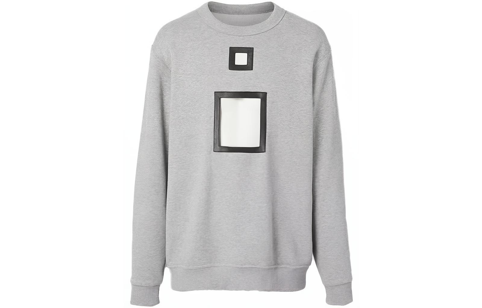 Burberry Crewneck Sweatshirt with Hollow Details Light Gray 80163141