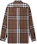 Lookbook Burberry Curved Hem Plaid Long Sleeve Shirt Dark Brown 80045351