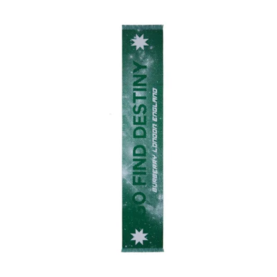 Burberry Destiny Monogram Wool Scarf Unisex Deep Spruce Green 80496631