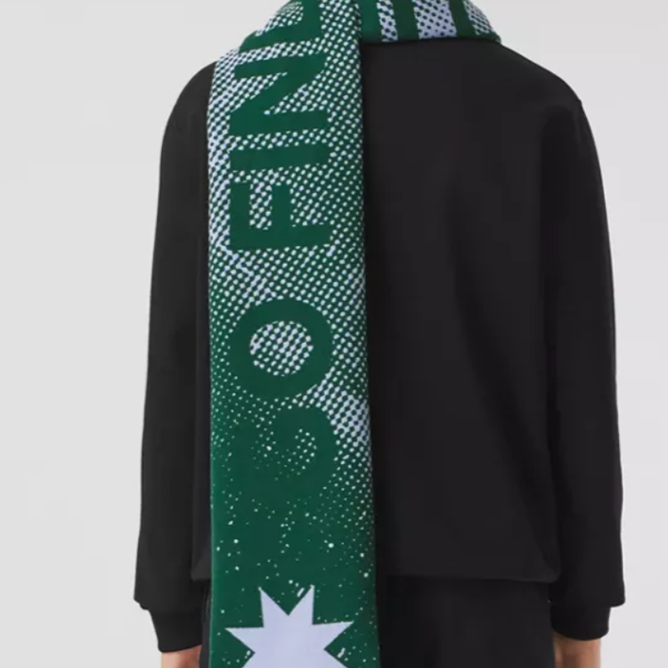 Burberry Destiny Monogram Wool Scarf Unisex Deep Spruce Green 80496631 圖 7