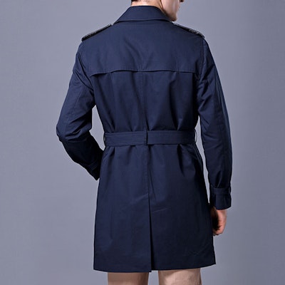Burberry Detachable Hood Casual Trench Coat in Navy Blue 40518811 Purchase Burberry Detachable Hood Casual Trench Coat in Navy Blue 40518811