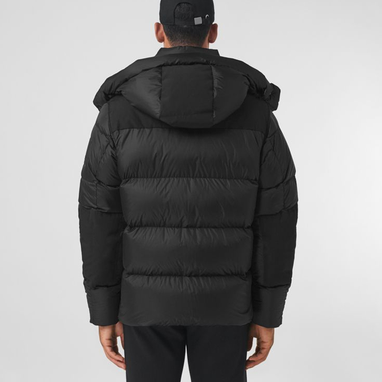 Burberry Detachable Long Sleeve Hooded Down Jacket Winter Black 80438441 圖 7