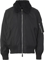 Burberry Detachable Shearling Collar Aviator Jacket Black Mens 80413811 Burberry Detachable Shearling Collar Aviator Jacket Black Mens 80413811