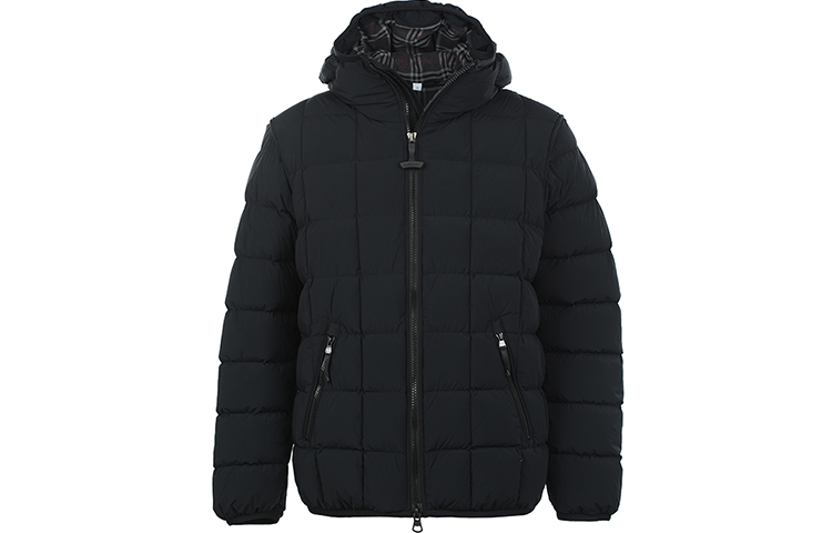 Burberry Detachable Sleeve Hooded Down Jacket Black 80439181