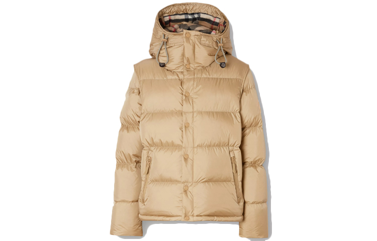 Burberry Detachable Sleeve Puffer Jacket Honey Color 80211831