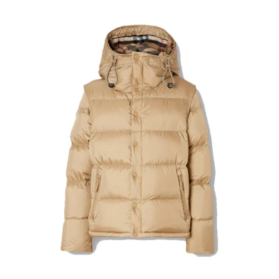 Burberry Detachable Sleeve Puffer Jacket Honey Color 80211831