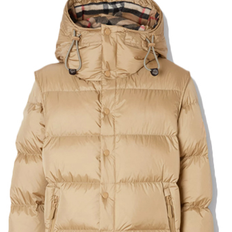 Sizing Burberry 可拆式袖羽絨外套 蜂蜜色 80211831