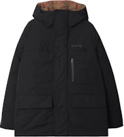 Burberry Detachable Warmer Parka Logo Print Hooded Down Jacket Black Mens. 80911071 Burberry Detachable Warmer Parka Logo Print Hooded Down Jacket Black Mens. 80911071