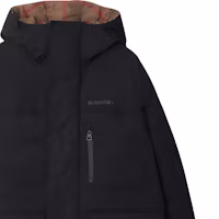 Lookbook Burberry Jaket Down Tudung Hitam Lelaki, Parka Logo & Warmer Boleh Tanggal. 80911071