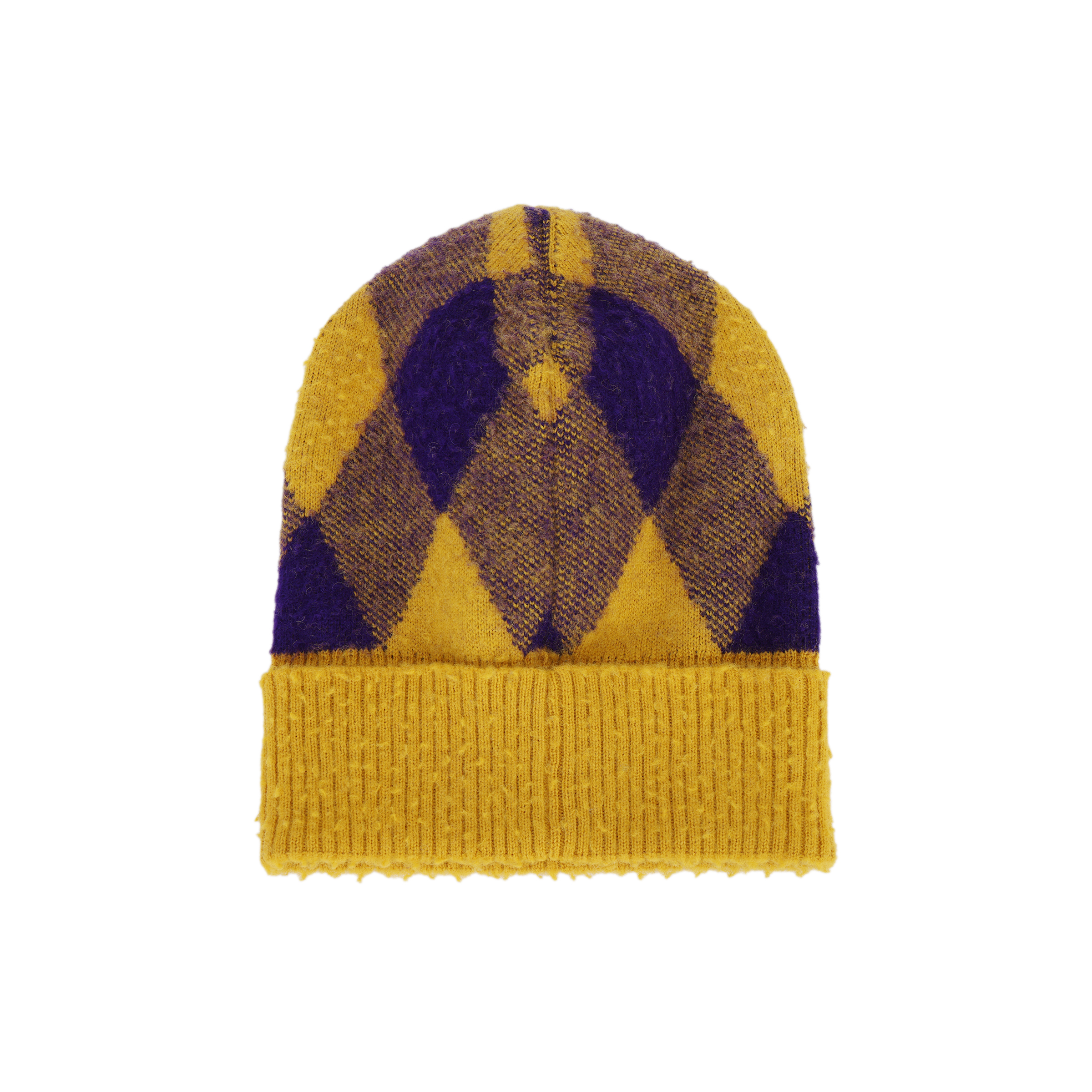 Burberry Diamond Pattern Wool Knit Beanie for Men - Multicolor 80776271