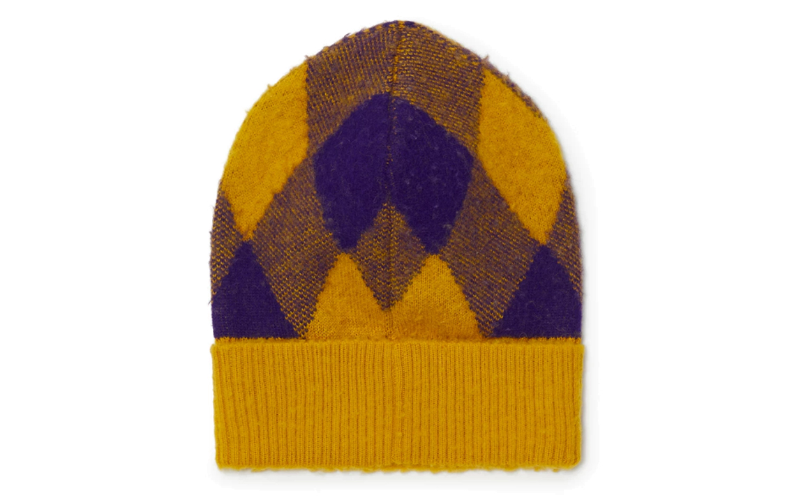 Lookbook Burberry Topi Beanie Corak Berlian Wool Lelaki - Pelbagai Warna 80776271