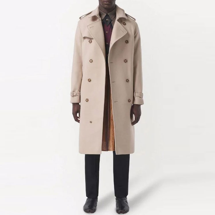 Lookbook Burberry Double-Breasted Backless Trench Coat Light Khaki 80454631