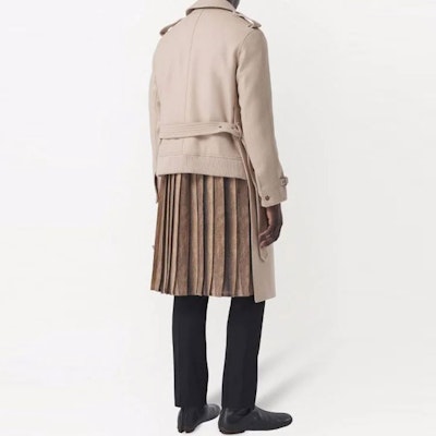 Burberry Double-Breasted Backless Trench Coat Light Khaki 80454631 Shop Burberry Double-Breasted Backless Trench Coat Light Khaki 80454631