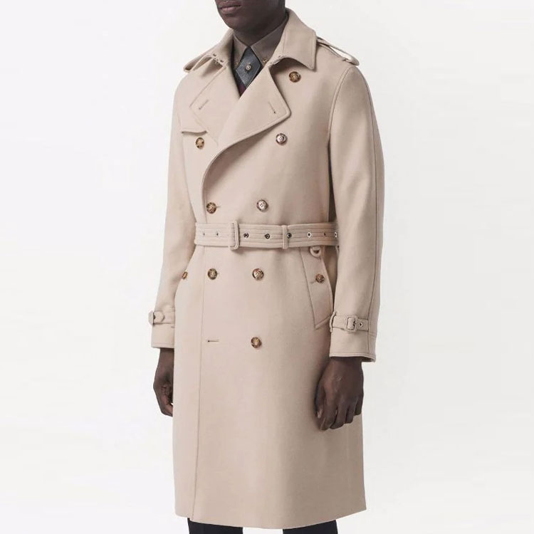 Purchase Burberry Double-Breasted Backless Trench Coat Light Khaki 80454631
