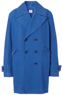 Burberry 双排扣长款夹克外套 - 纯蓝色 45673691 Buy Burberry 双排扣长款夹克外套 - 纯蓝色 45673691