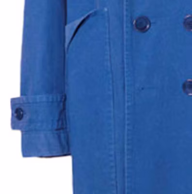 Burberry 双排扣长款夹克外套 - 纯蓝色 45673691 Sizing Burberry 双排扣长款夹克外套 - 纯蓝色 45673691