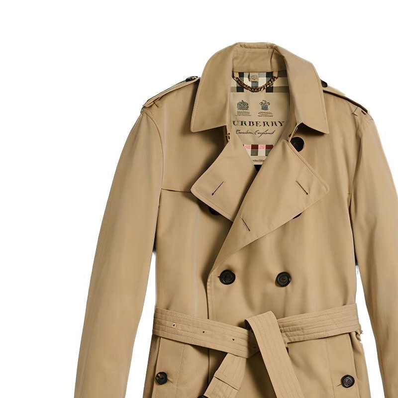 Purchase Burberry Kot Trench Khaki Berbutang Dua Panjang Sederhana. 39110571
