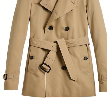 Burberry Kot Trench Khaki Berbutang Dua Panjang Sederhana. 39110571 Details for Burberry Kot Trench Khaki Berbutang Dua Panjang Sederhana. 39110571