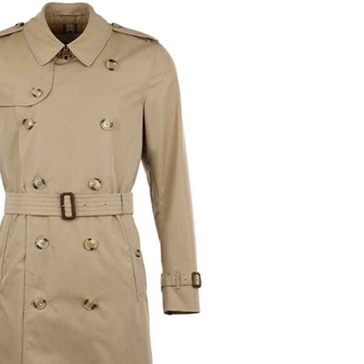 Burberry Double-Breasted Trench Coat in Khaki. 80458591 圖 6