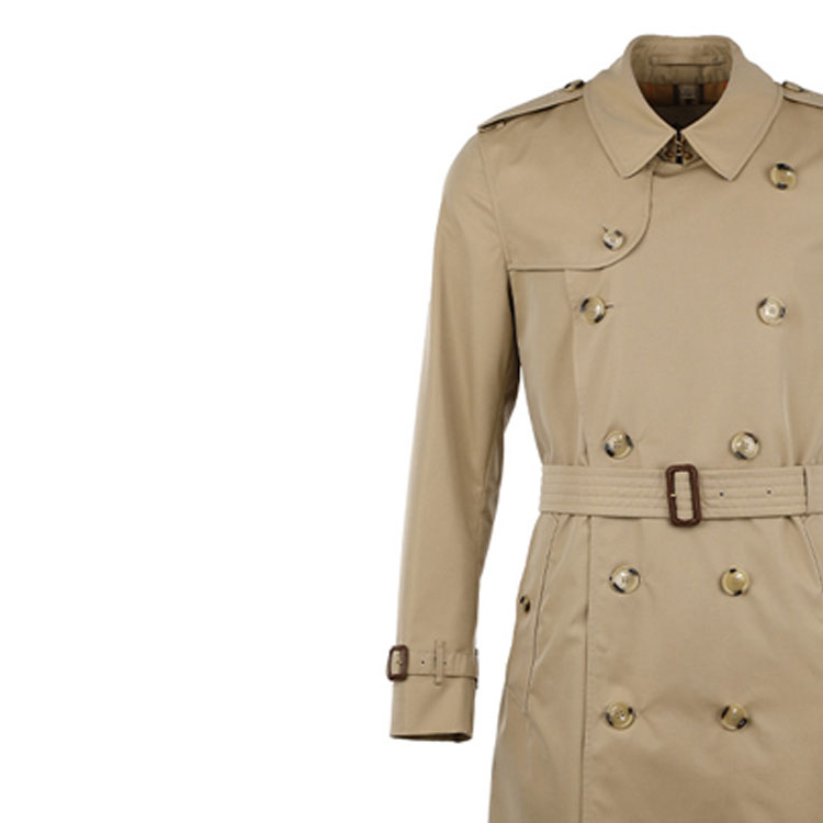 Burberry Double-Breasted Trench Coat in Khaki. 80458591 圖 7