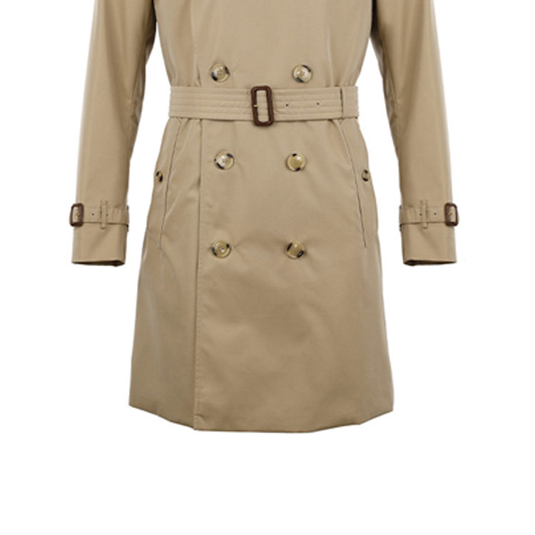 Burberry Double-Breasted Trench Coat in Khaki. 80458591 圖 8