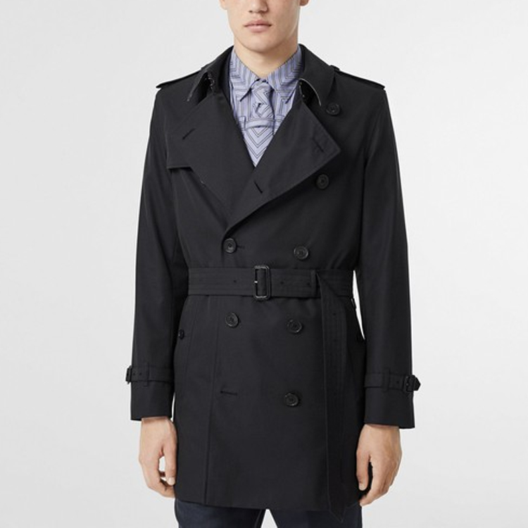 Purchase Abrigo Burberry Azul Oscuro con Cinturón y Doble Botonadura. 80112941