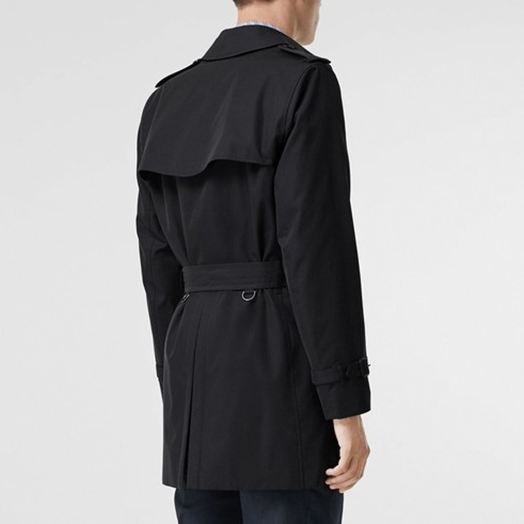 Details for Abrigo Burberry Azul Oscuro con Cinturón y Doble Botonadura. 80112941