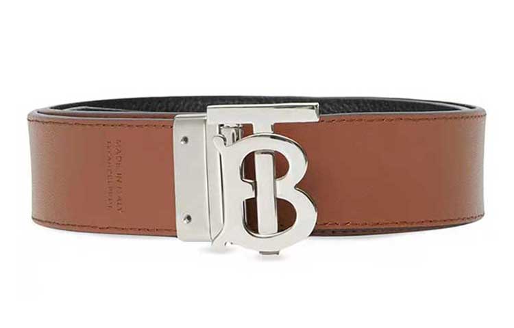 Burberry Double-Sided Calf Leather Belt with Polished Silver Buckle Black 3.5CM 8043247 圖 4