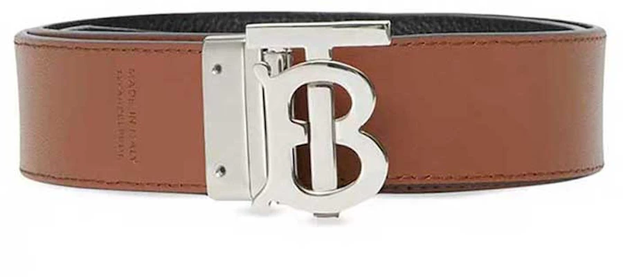 Burberry Double-Sided Calf Leather Belt with Polished Silver Buckle Black 3.5CM 8043247 Shop Burberry Double-Sided Calf Leather Belt with Polished Silver Buckle Black 3.5CM 8043247