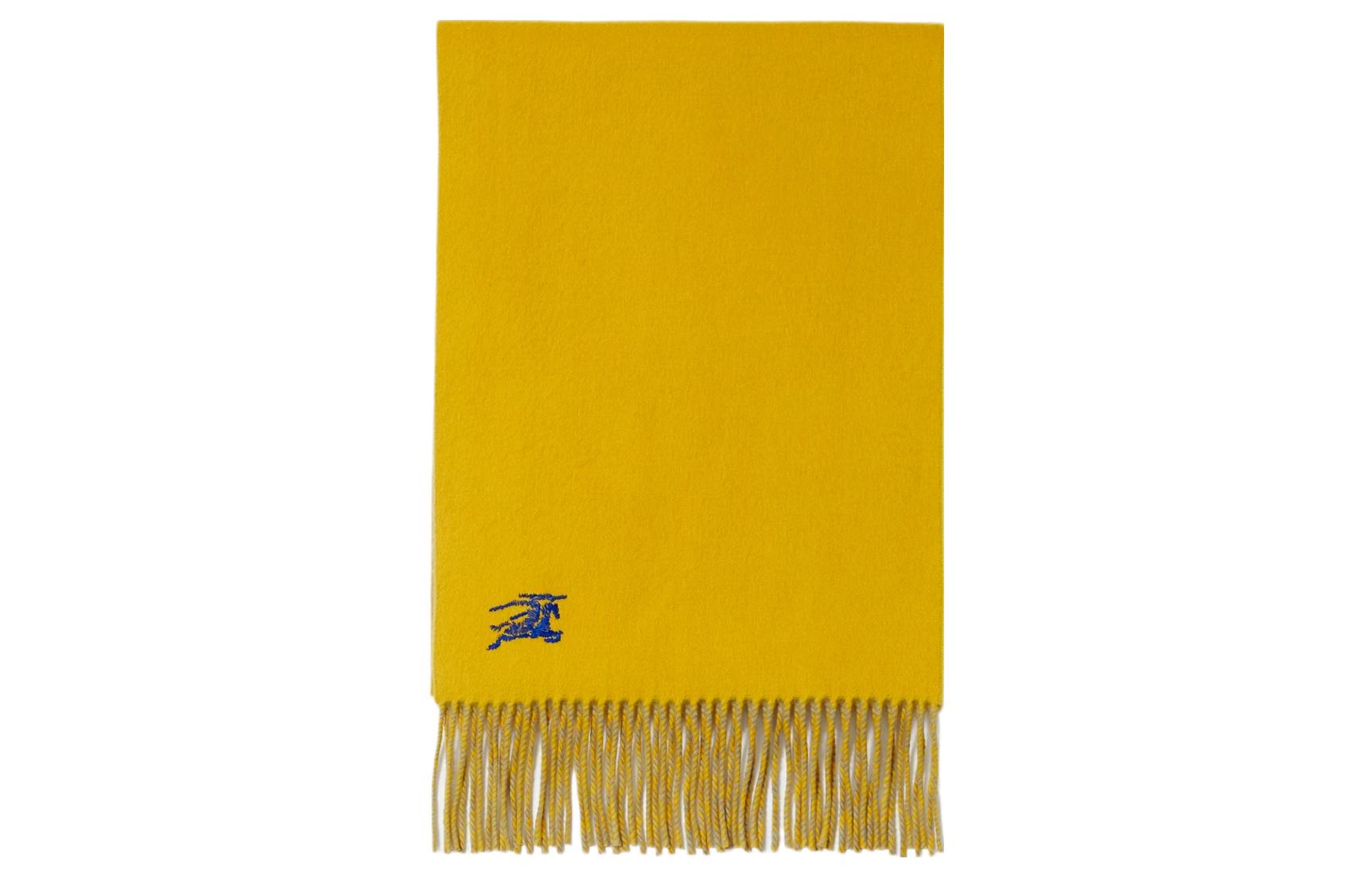 Burberry Double-Sided Equestrian Logo Scarf Unisex Couple Style Beige/Yellow 80791911 圖 4