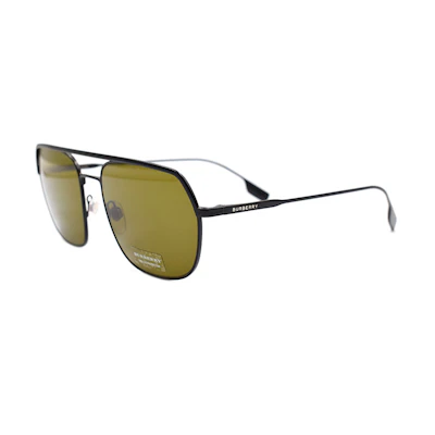 Burberry Dual Bridge Square Sunglasses for Men - B.Contemporary Series Black 3117-1007-73