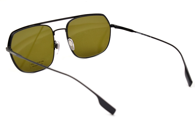 Burberry Dual Bridge Square Sunglasses for Men - B.Contemporary Series Black 3117-1007-73 圖 4