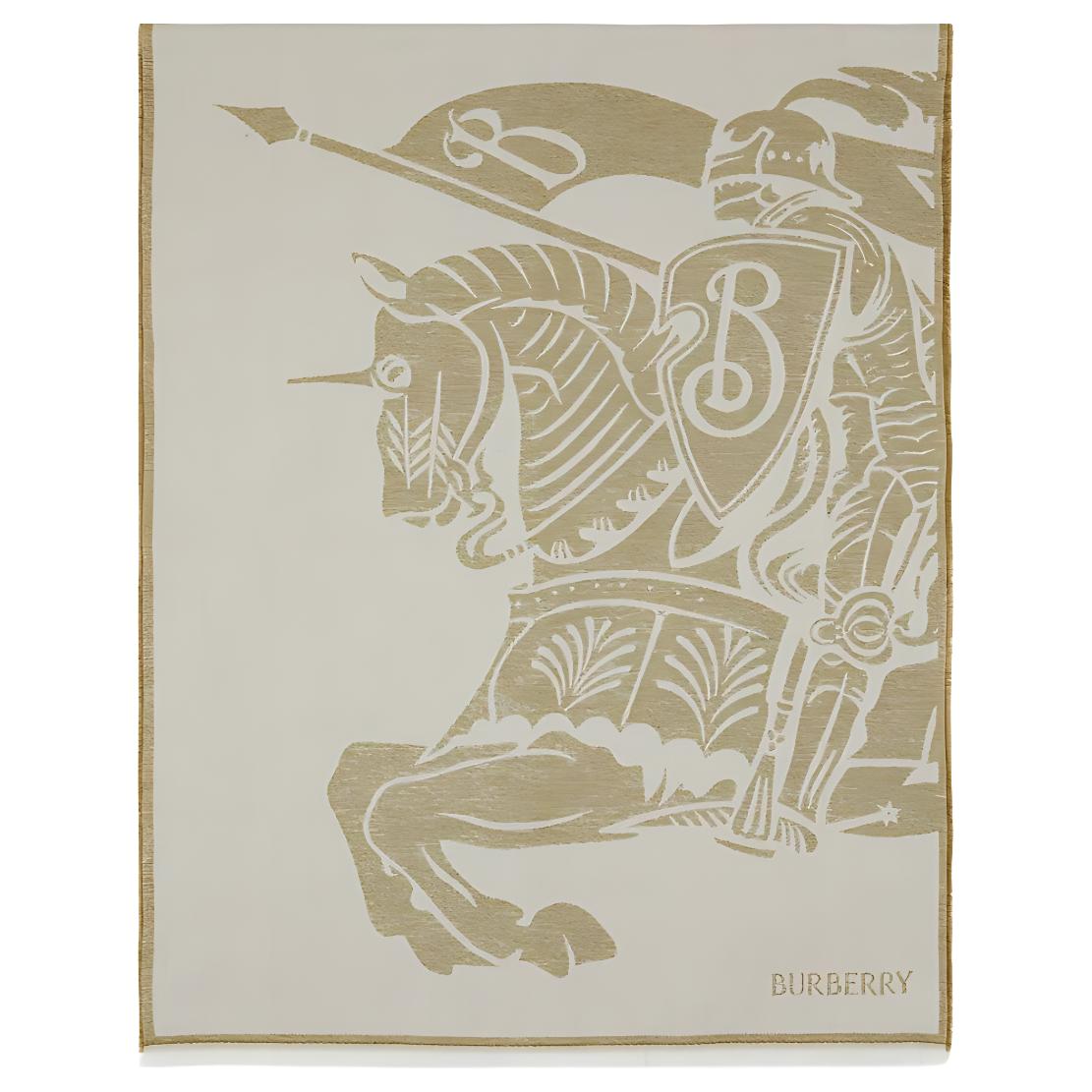 Burberry EKD Embroidered Knit Scarf Green - Unisex Couple Style. 80832951