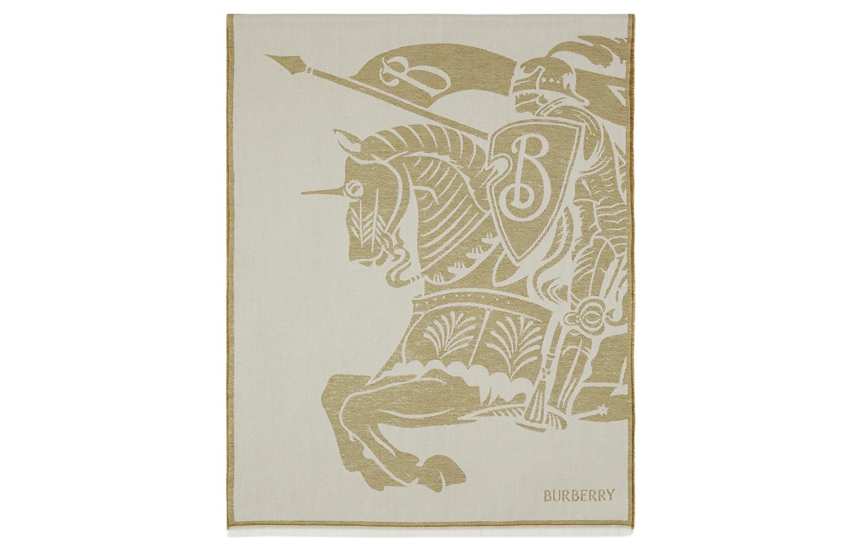 Order 버버리 EKD 자수 니트 스카프 그린 - 유니섹스 커플 스타일. 80832951