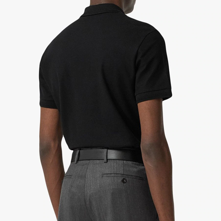 Burberry Embossed Button Short Sleeve Polo Shirt Black 8027056 圖 4