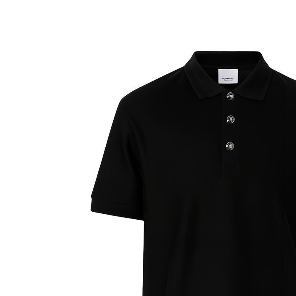 Burberry Embossed Button Short Sleeve Polo Shirt Black 8027056 圖 6