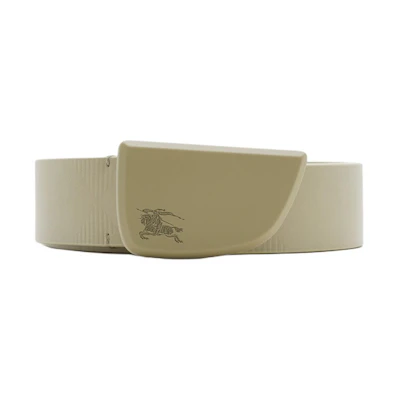 Burberry Embossed Check Leather Belt Green 3.5CM Width. 80810971