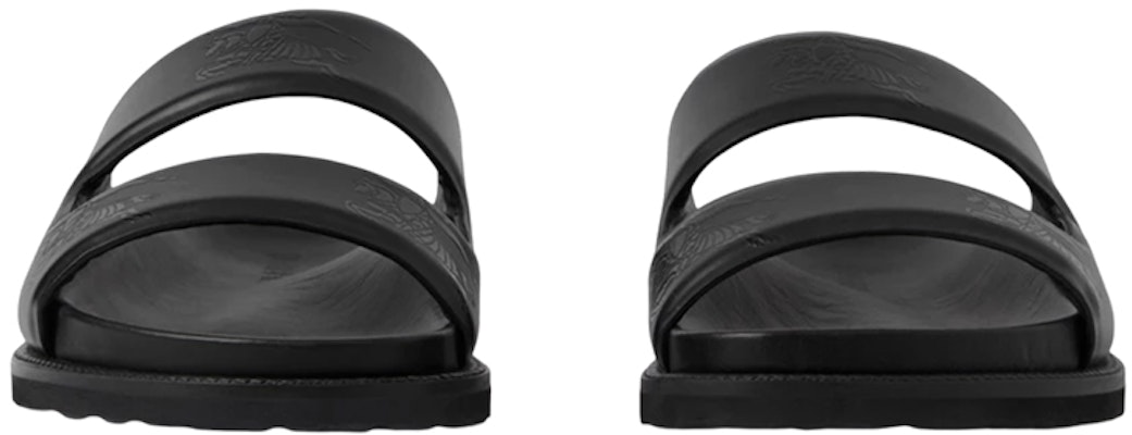 Burberry Sandal Kulit Hitam Emboss EKD 80710341 Lookbook Burberry Sandal Kulit Hitam Emboss EKD 80710341