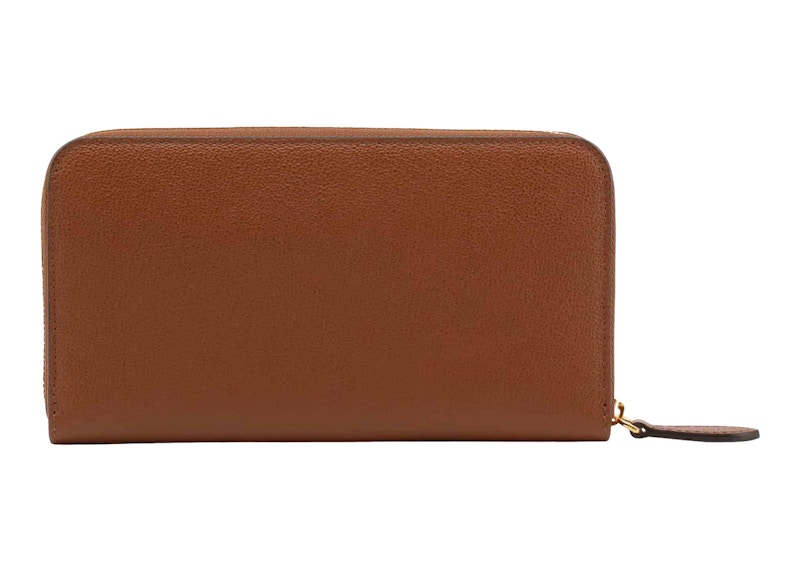 Order Cartera Burberry de Cuero Grabado con Cremallera en Color Tan