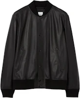 Burberry Embossed Logo Leather Bomber Jacket Black 80618471 Burberry Embossed Logo Leather Bomber Jacket Black 80618471