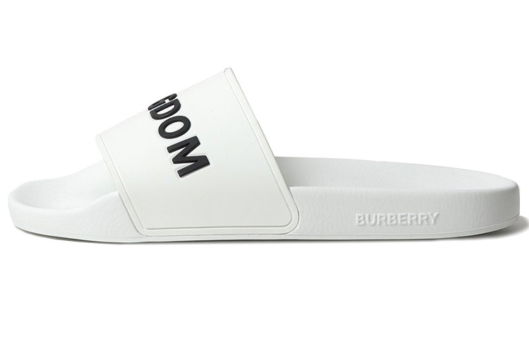 Buy Burberry Logo Terukir Slides 'Putih' 8009770