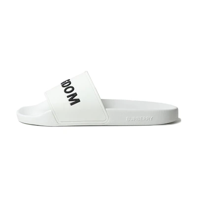 Burberry Embossed Logo Slide 'White'