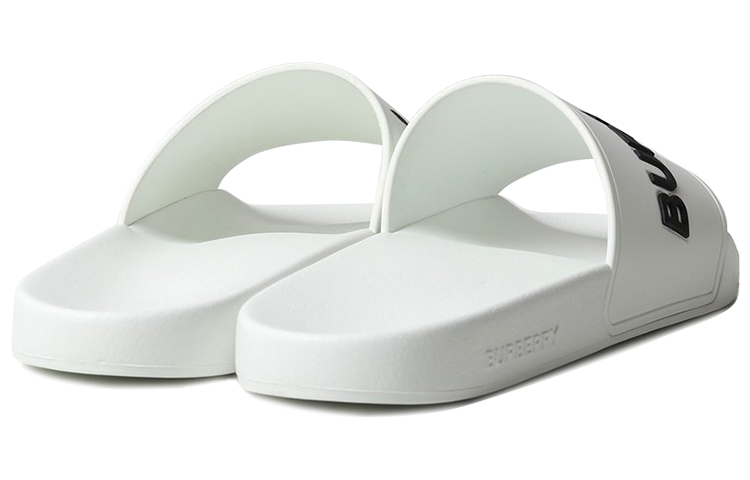 Order Burberry Logo Terukir Slides 'Putih' 8009770