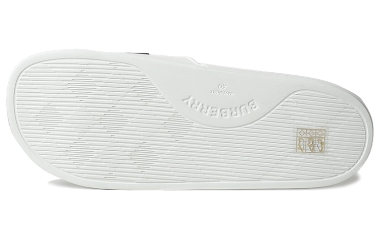 Purchase Burberry Logo Terukir Slides 'Putih' 8009770