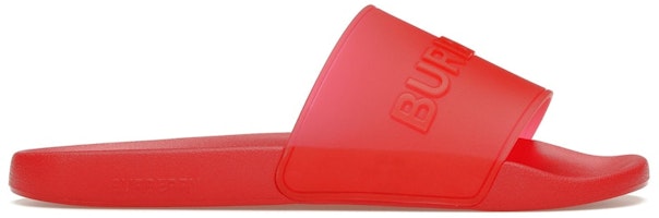 Burberry Embossed Logo Slides Bright Red 80417371 Burberry Embossed Logo Slides Bright Red 80417371